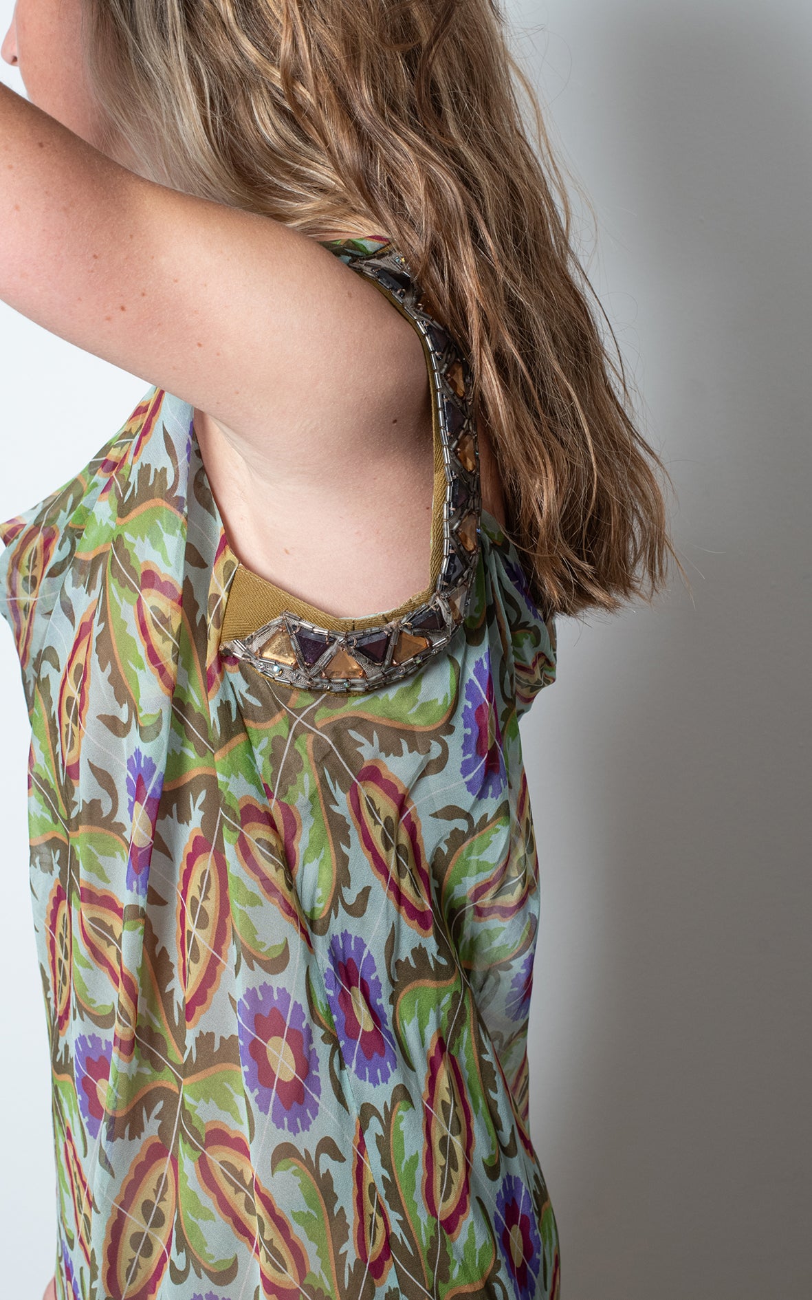 Vestido maxi seda
