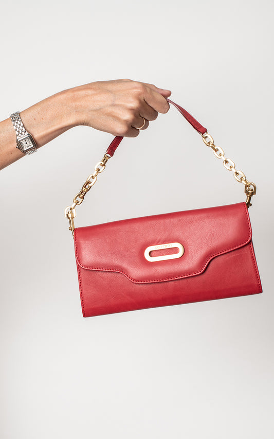 Bolso / Cartera de piel rosa