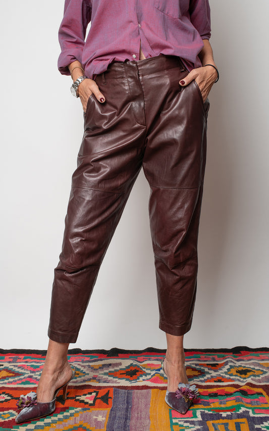 Pantalon burdeos