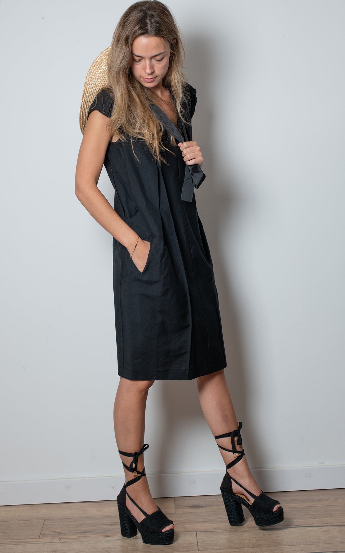 Vestido negro Bottega