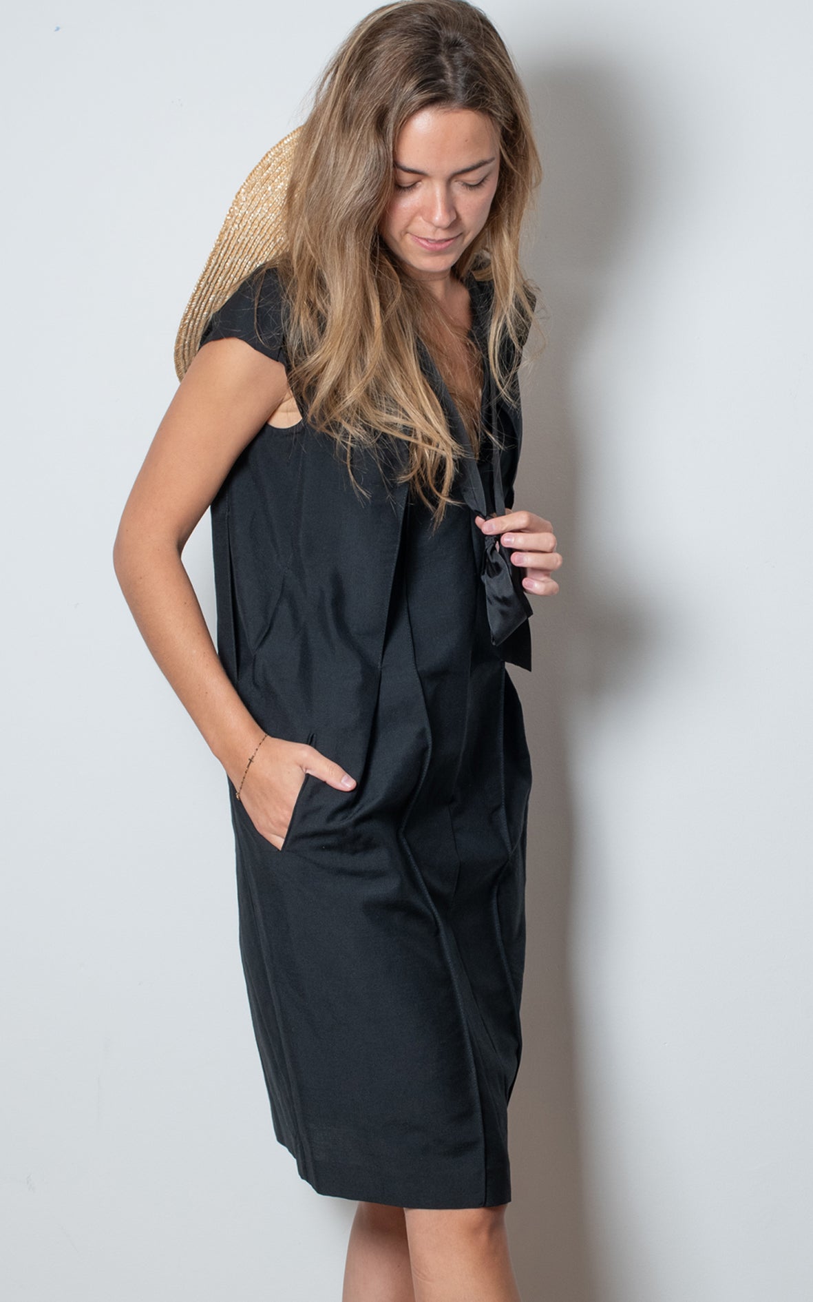 Vestido negro Bottega