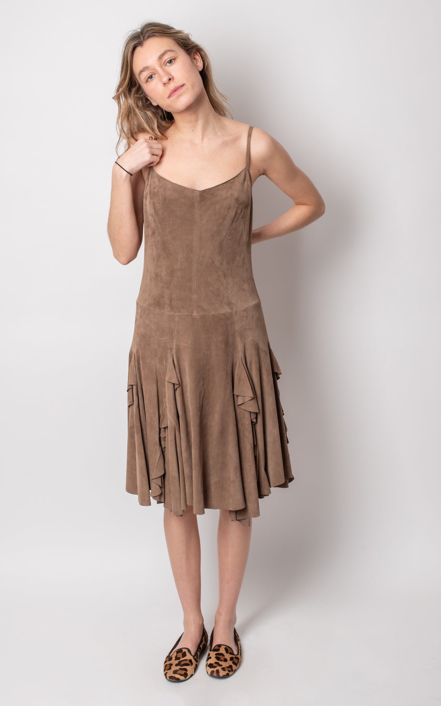 Vestido de ante
