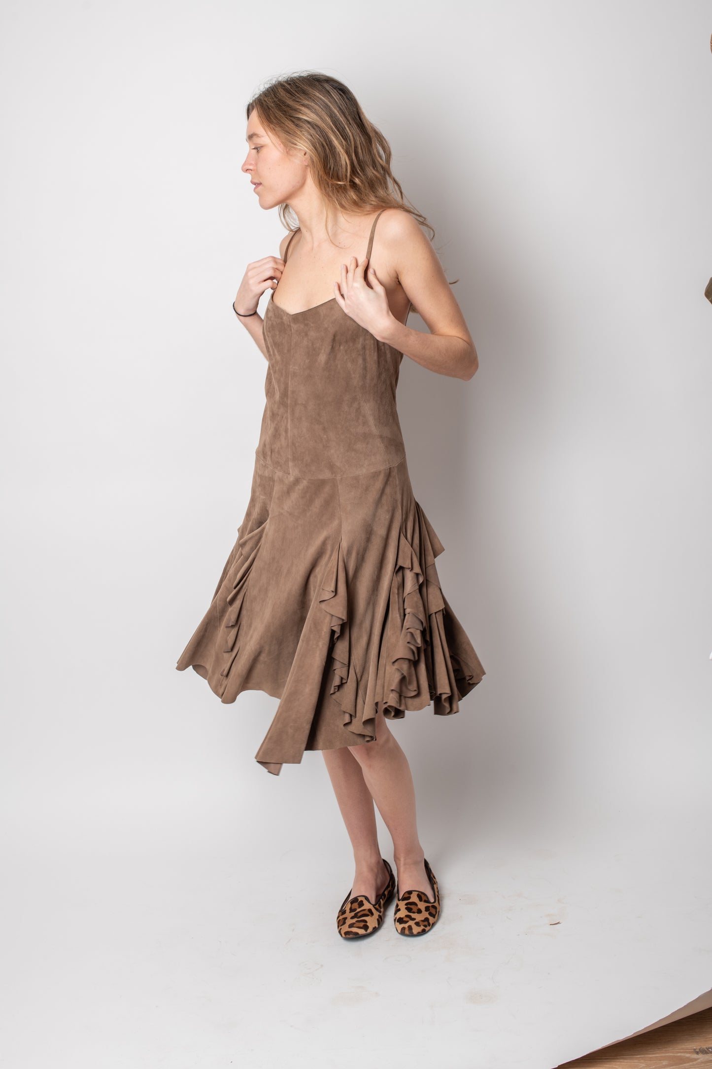 Vestido de ante