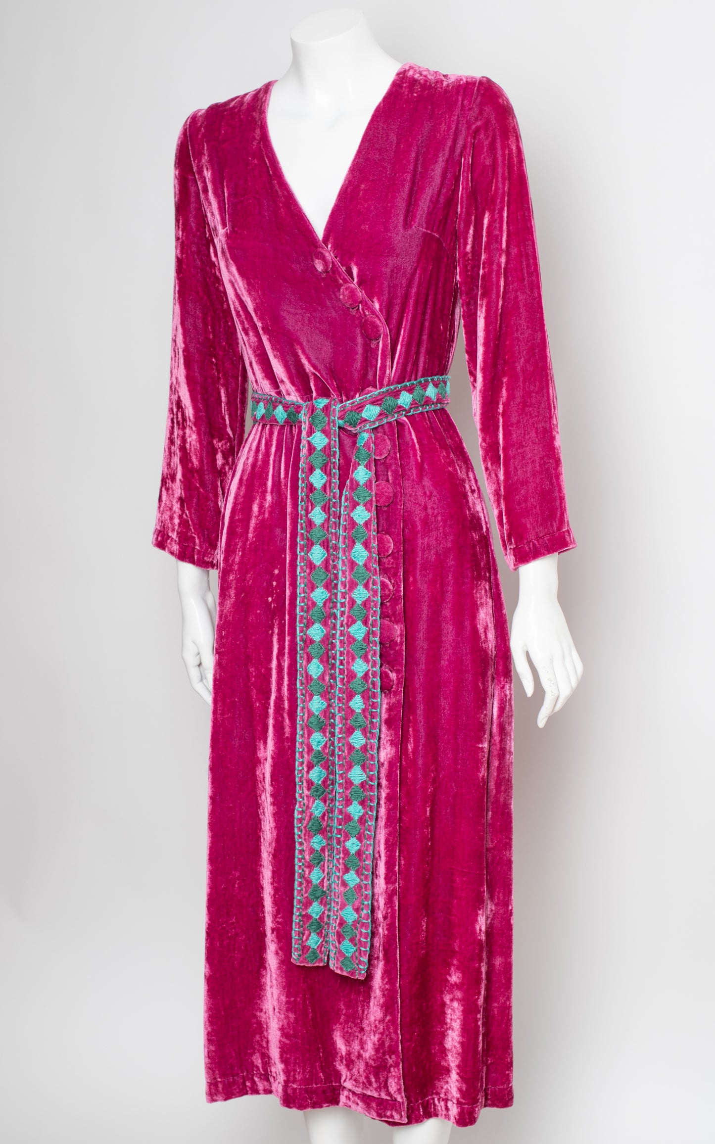 Vestido terciopelo rosa
