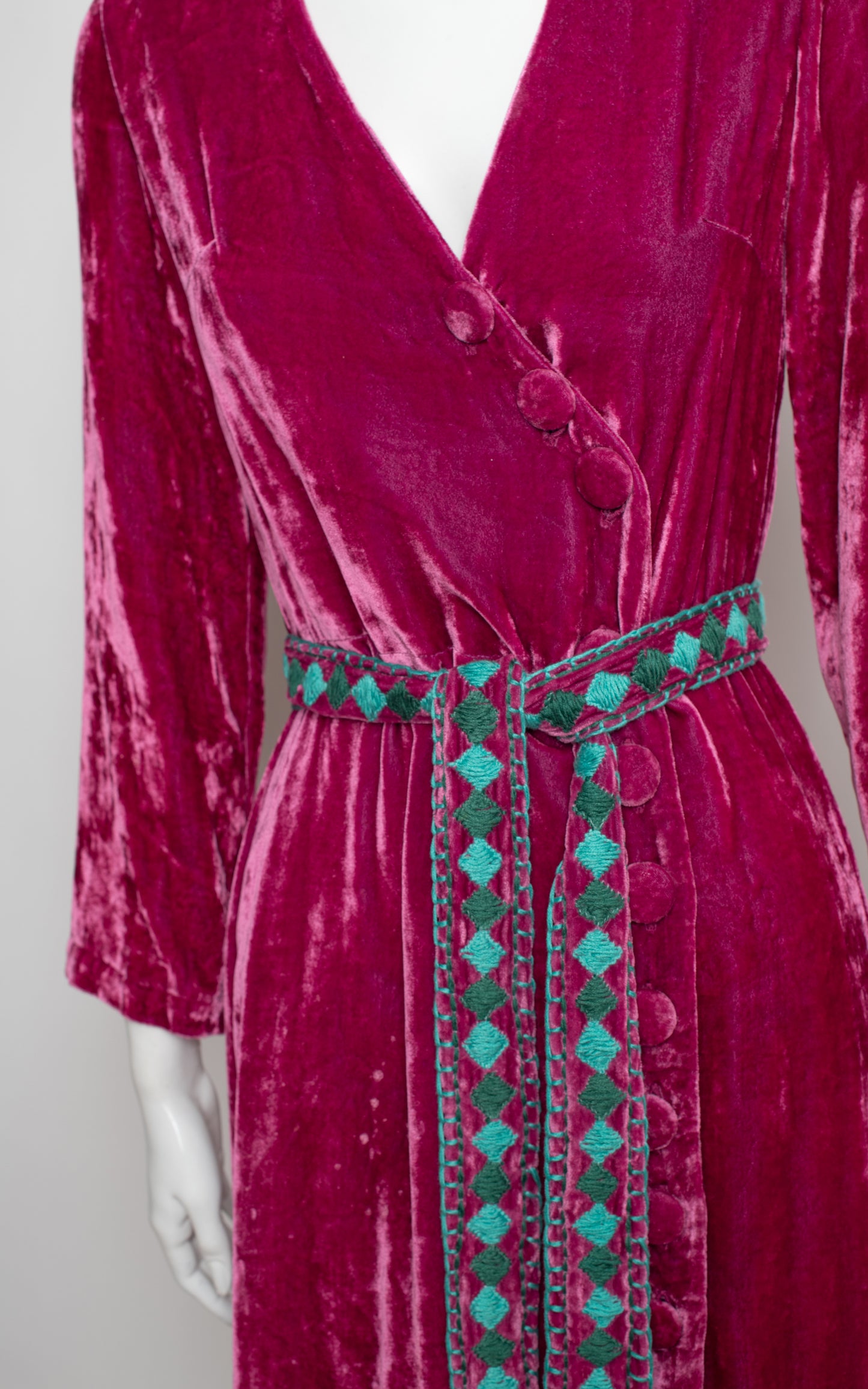 Vestido terciopelo rosa