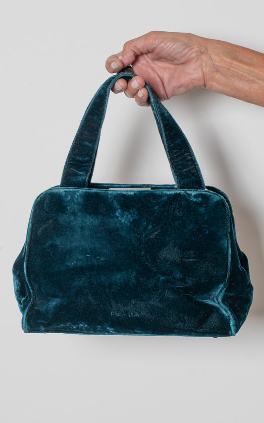 Bolso tote mini terciopelo