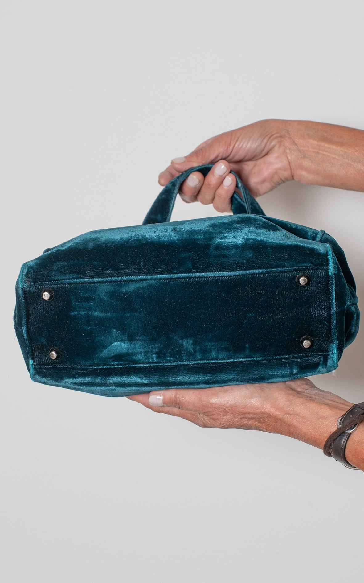 Bolso tote mini terciopelo