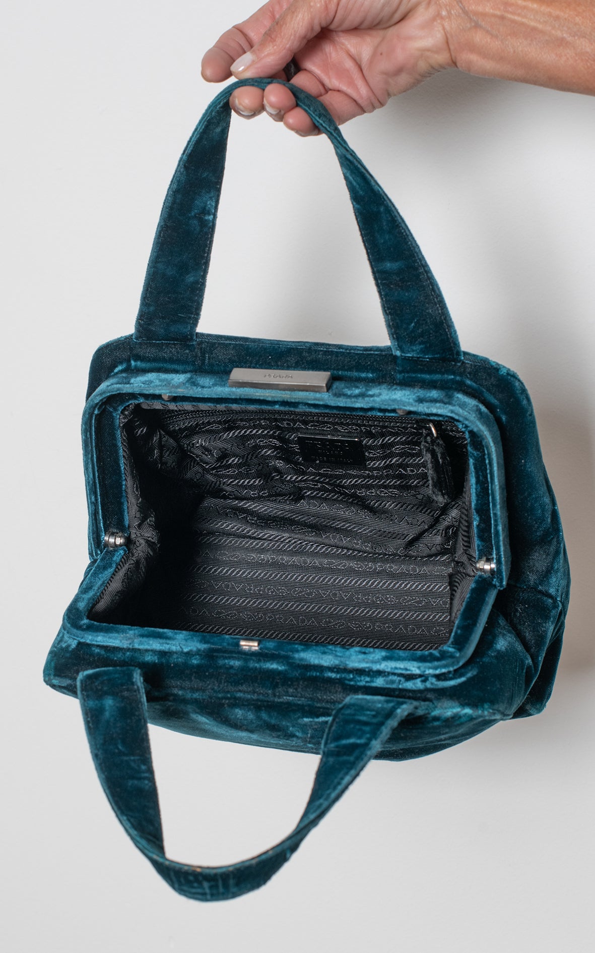 Bolso tote mini terciopelo