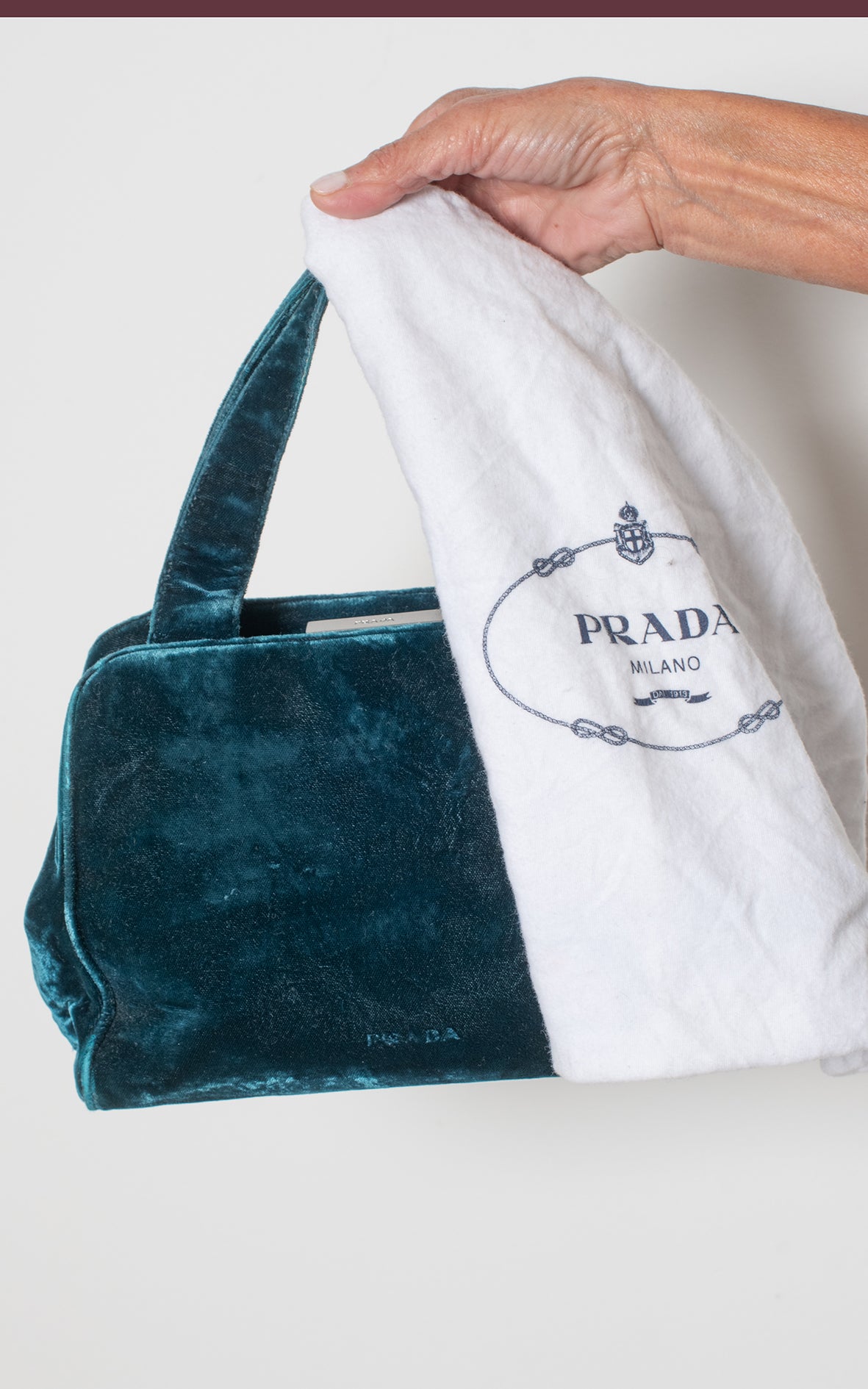 Bolso tote mini terciopelo