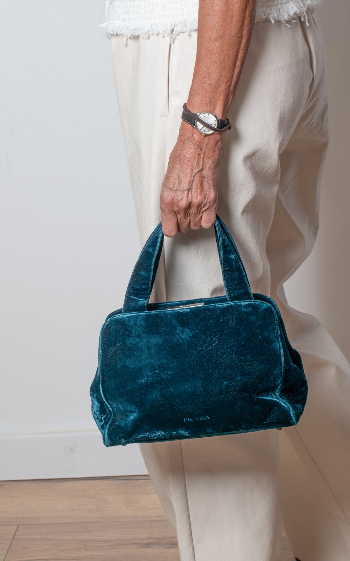 Bolso tote mini terciopelo