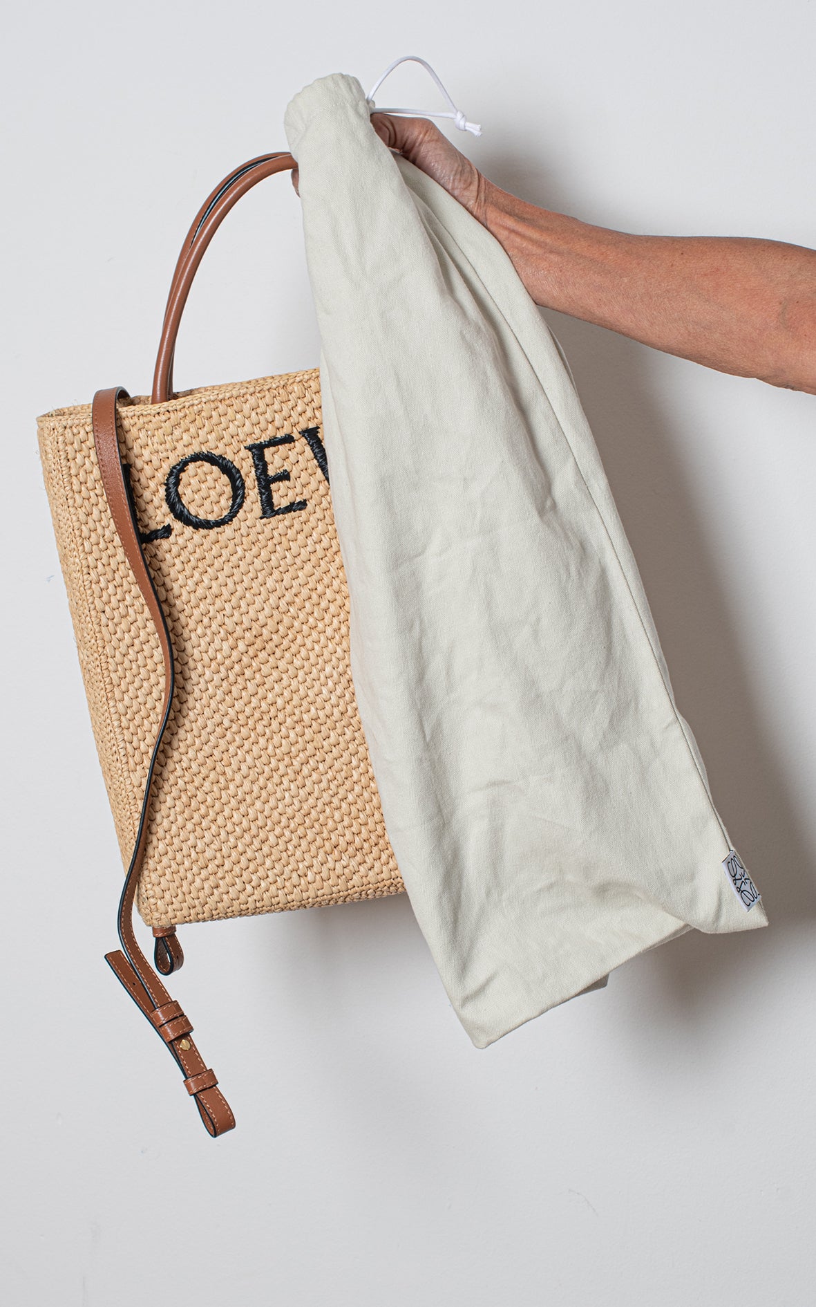Bolso rafia sobre standard A4 tote