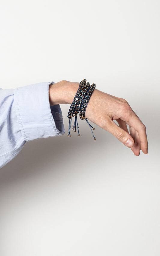3 Pulseras azules
