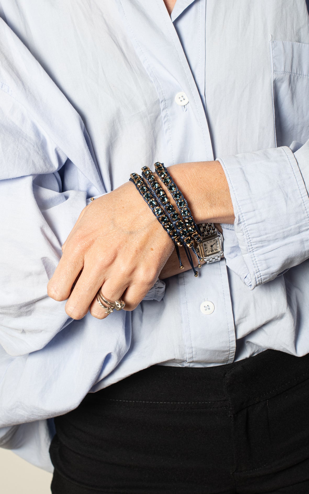 3 Pulseras azules