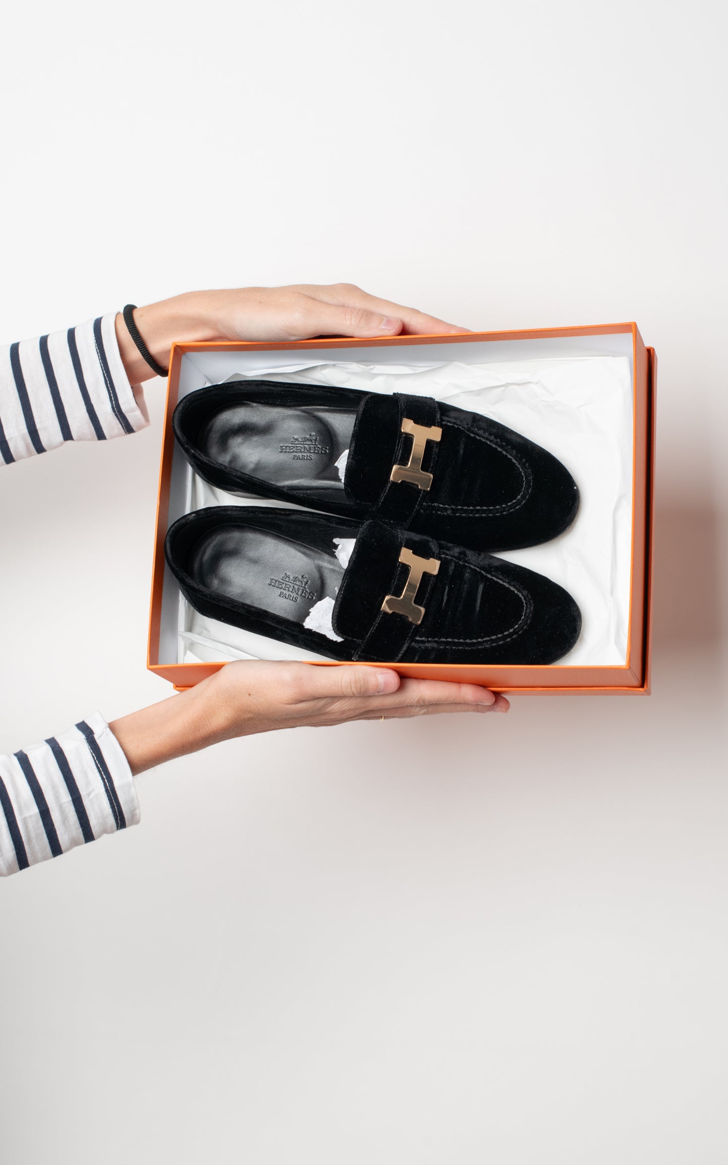 Mocasines París terciopelo negro