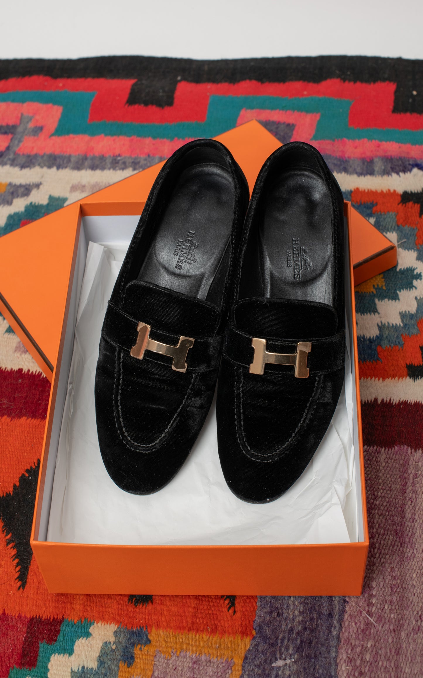 Mocasines París terciopelo negro