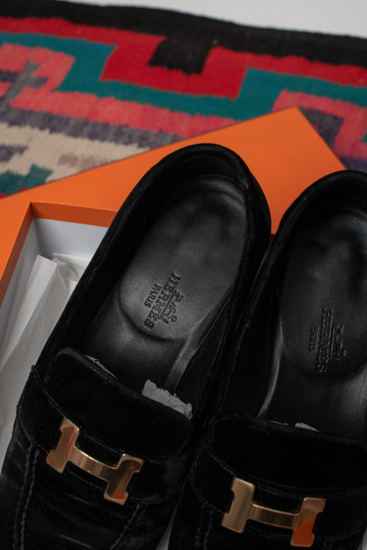 Mocasines París terciopelo negro