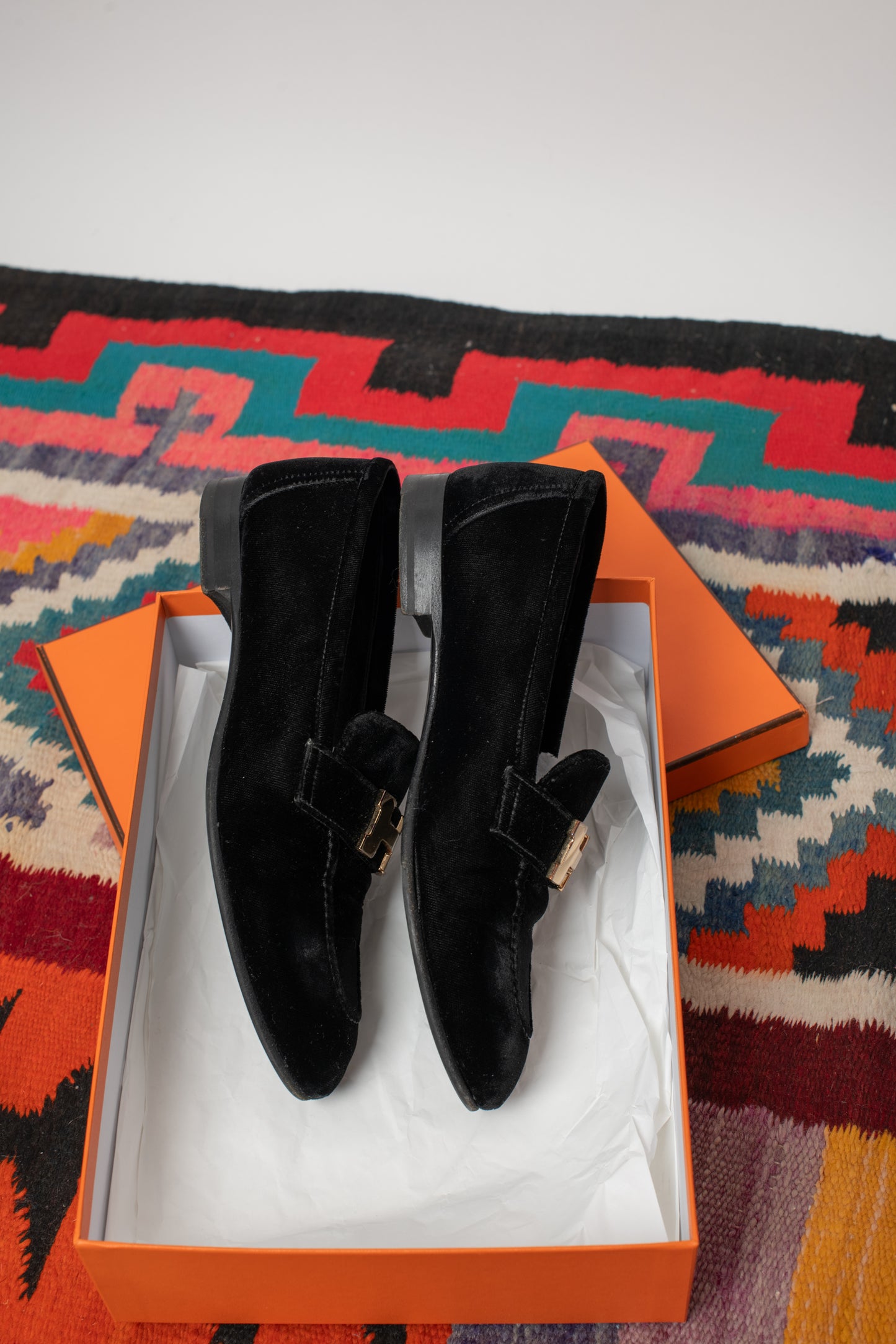 Mocasines París terciopelo negro