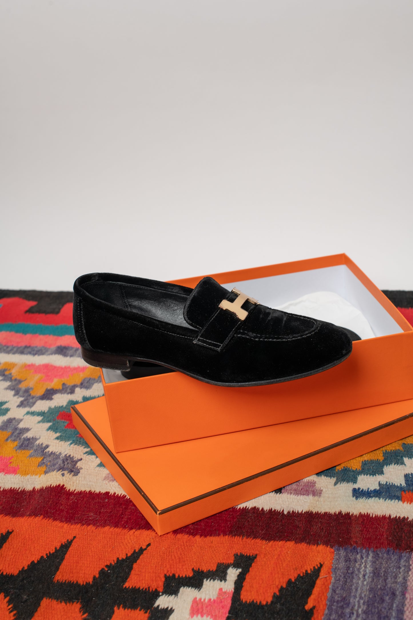 Mocasines París terciopelo negro