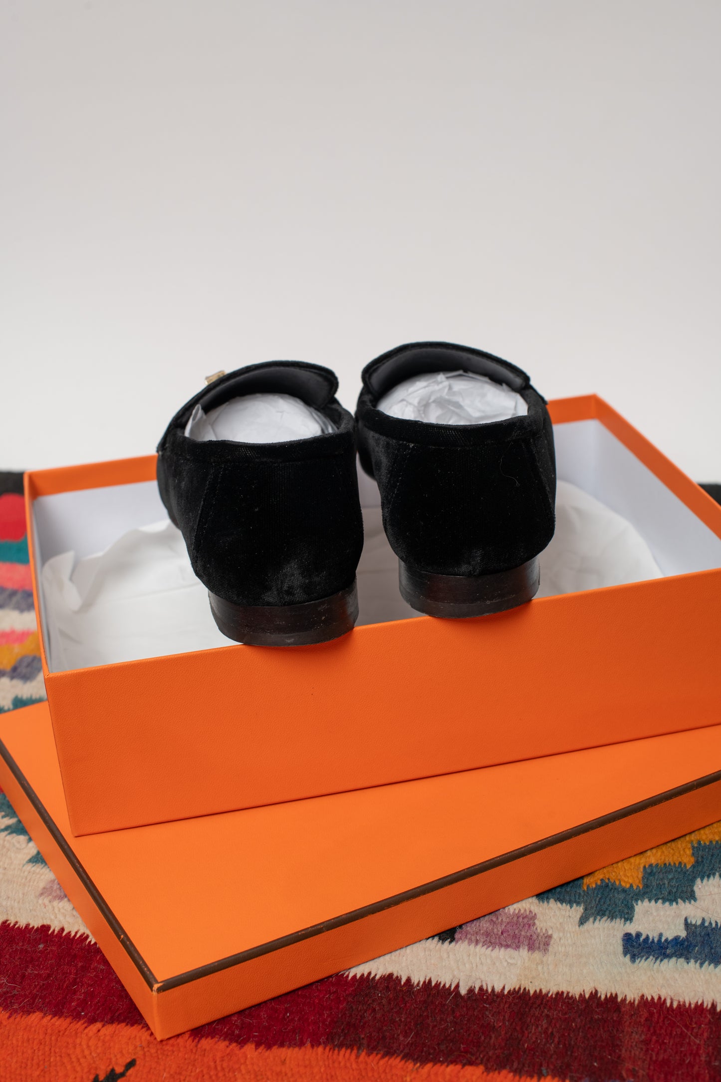 Mocasines París terciopelo negro