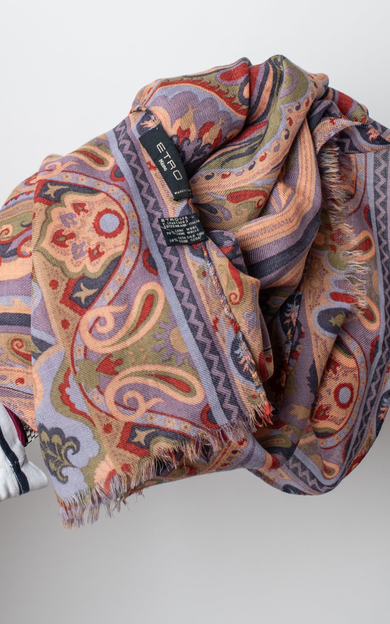 Pañuelo tonos salmon y morado