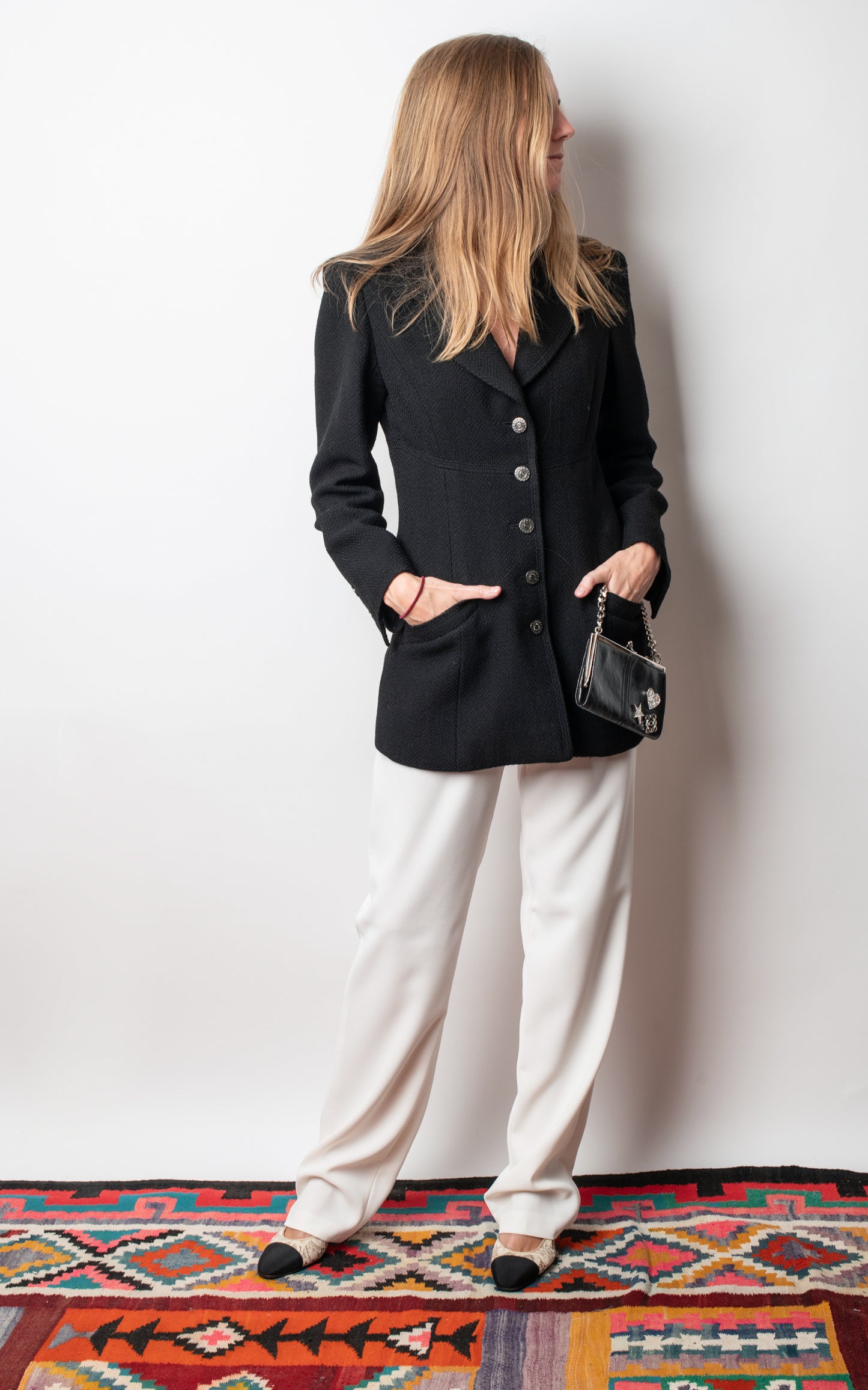 Blazer negra de lana