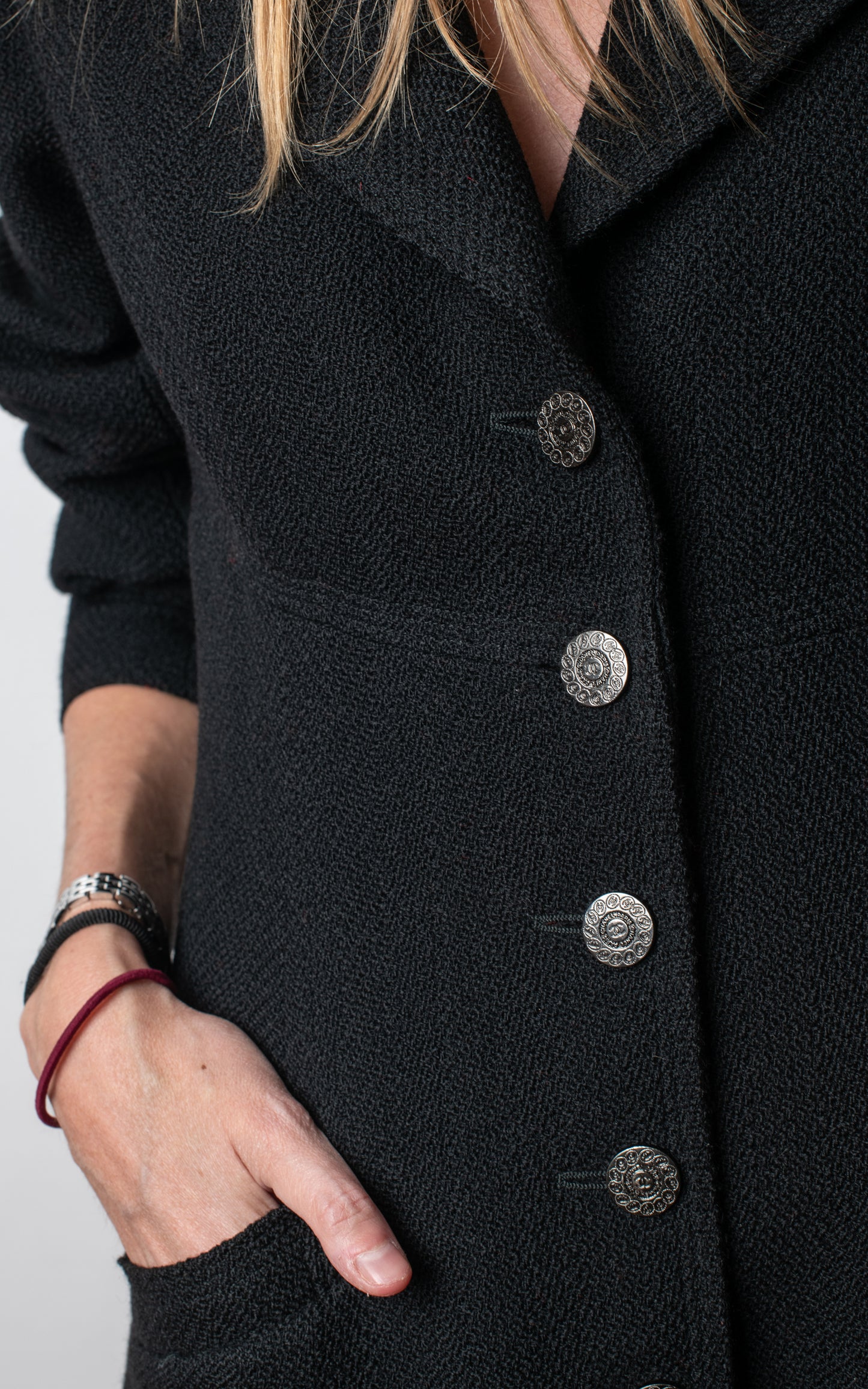 Blazer negra de lana