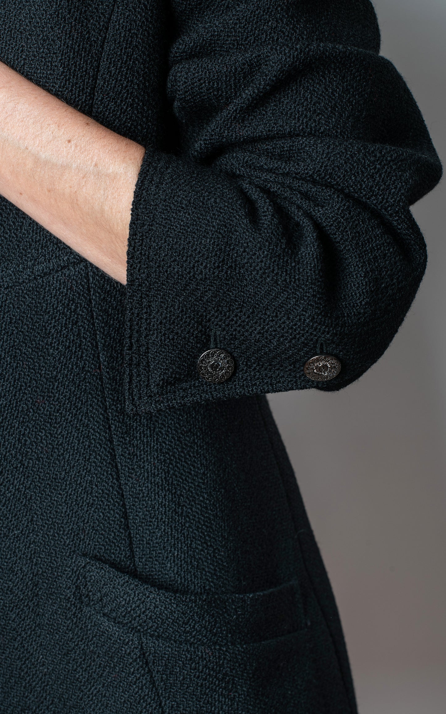 Blazer negra de lana