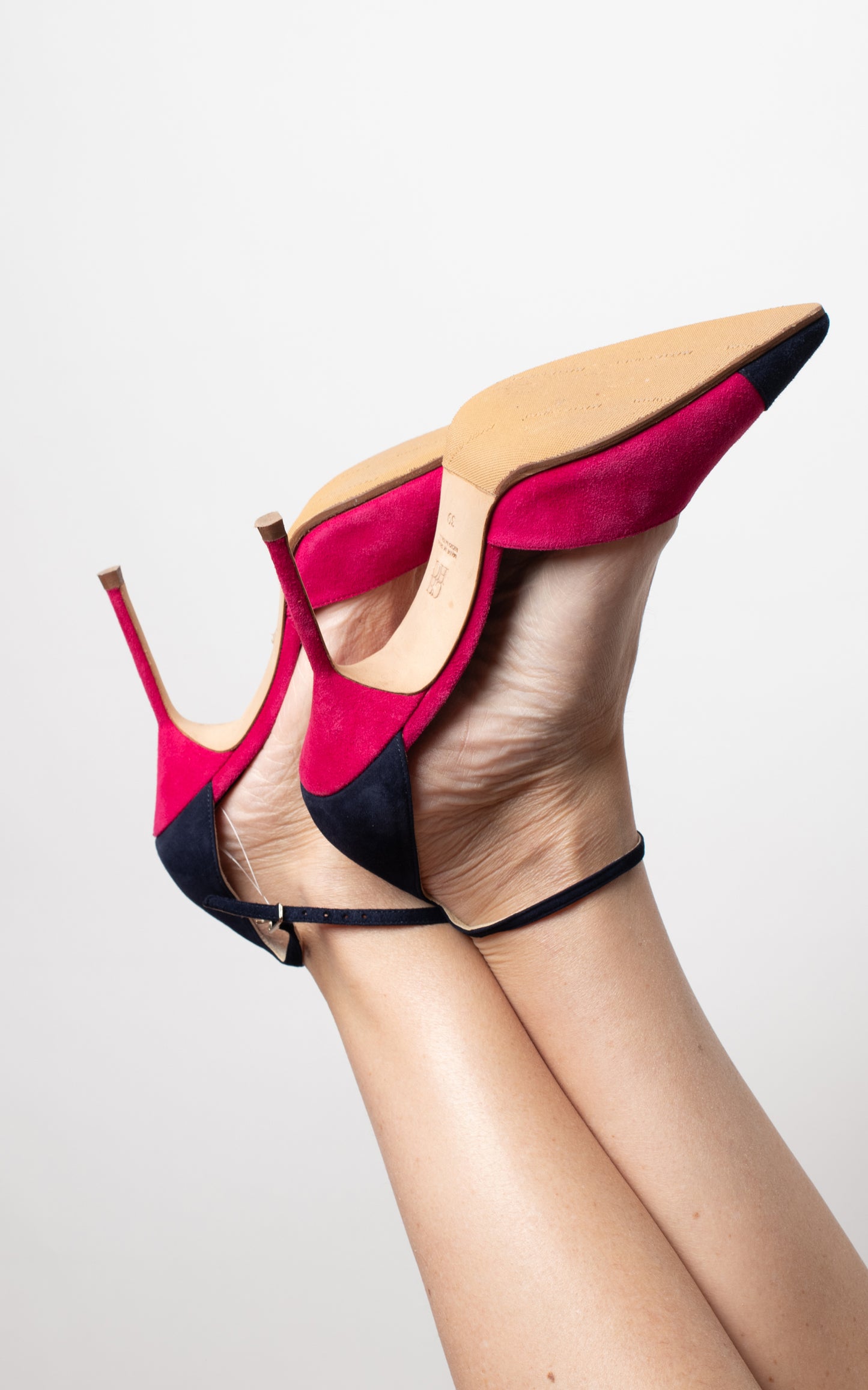 Tacones rosa y marino