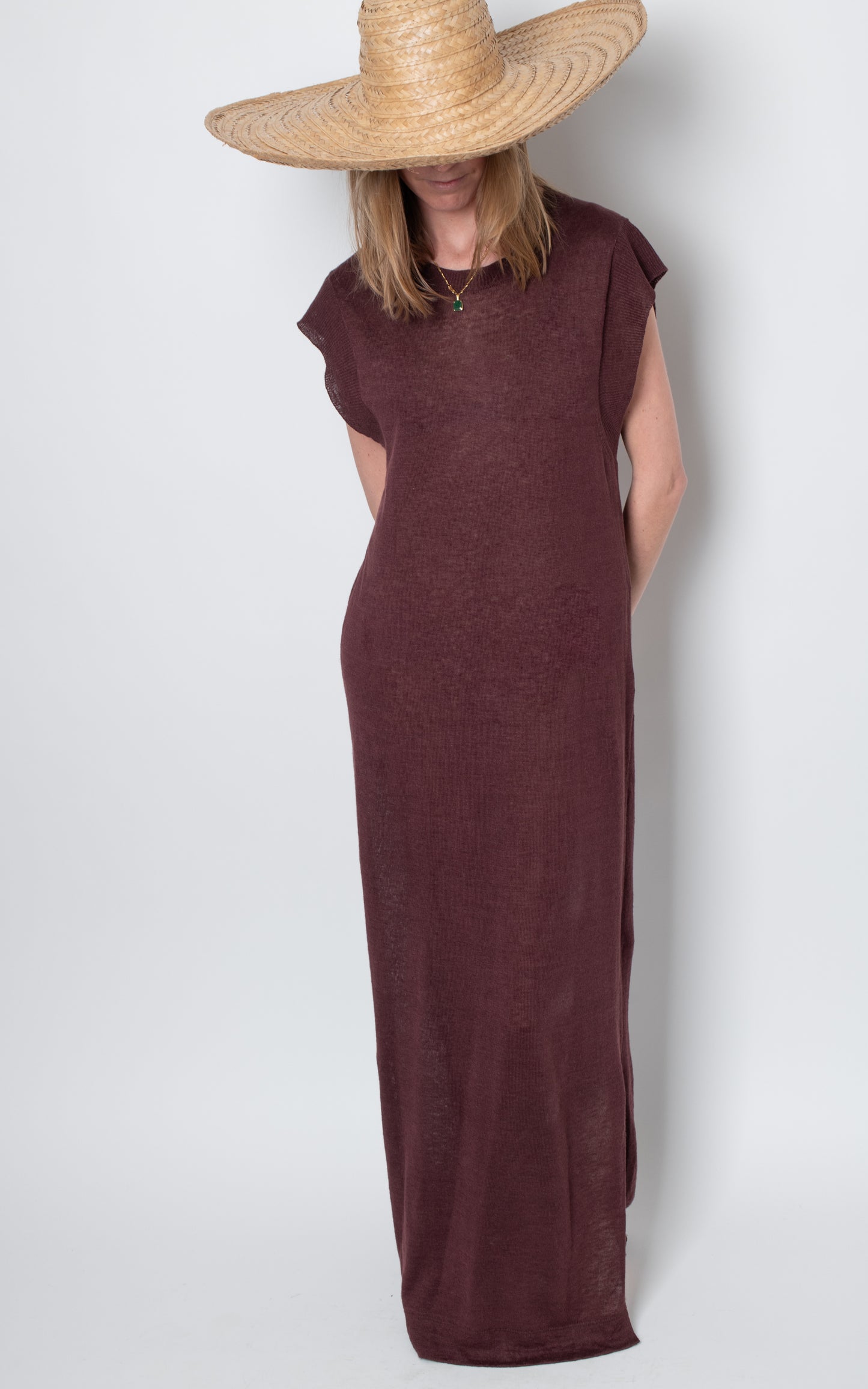 Vestido largo lino