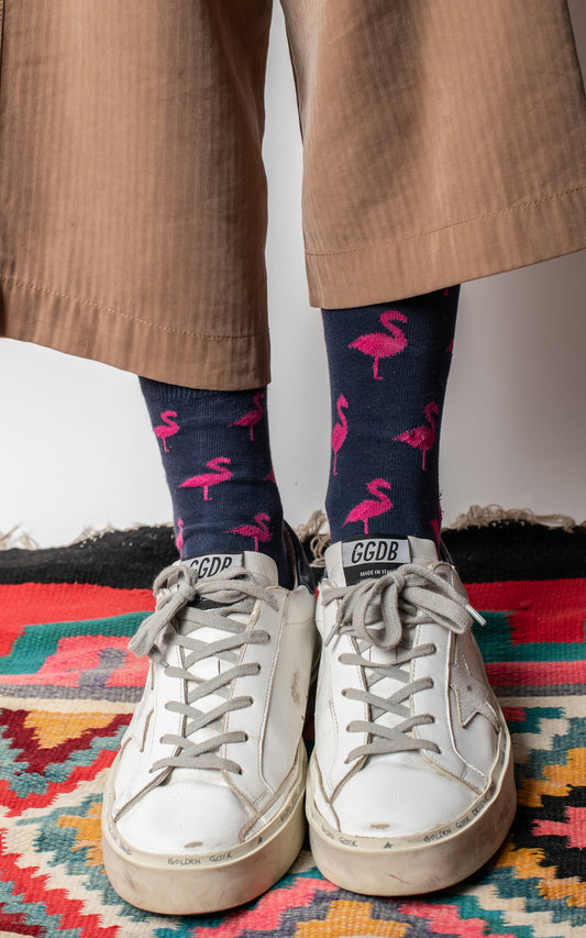 Golden Goose Sneakers Blancas trasera azul