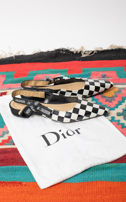 Mules dior blanco y negro