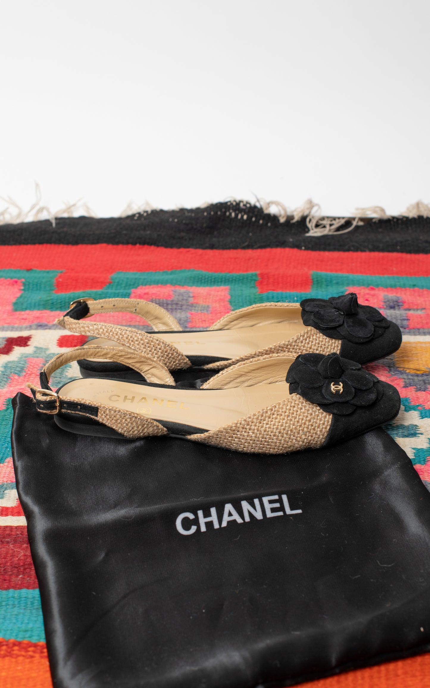 Slingback rafia y flor