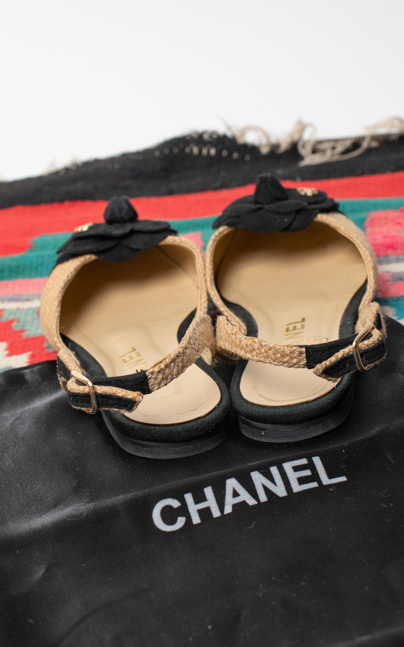 Slingback rafia y flor