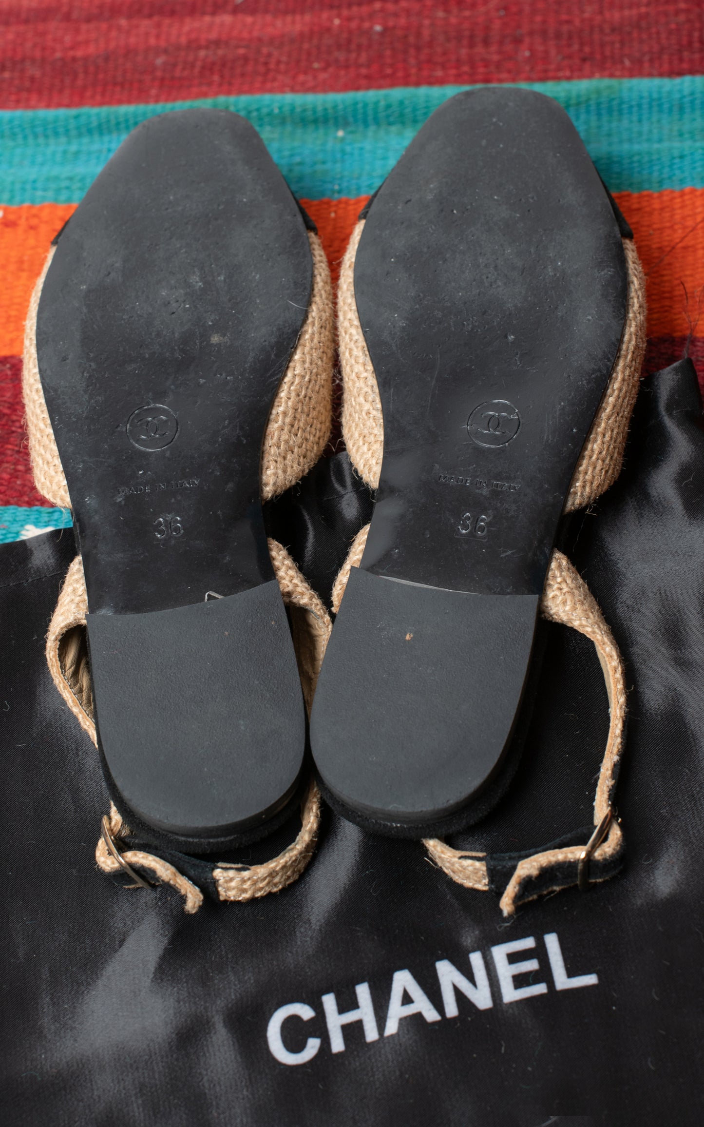 Slingback rafia y flor