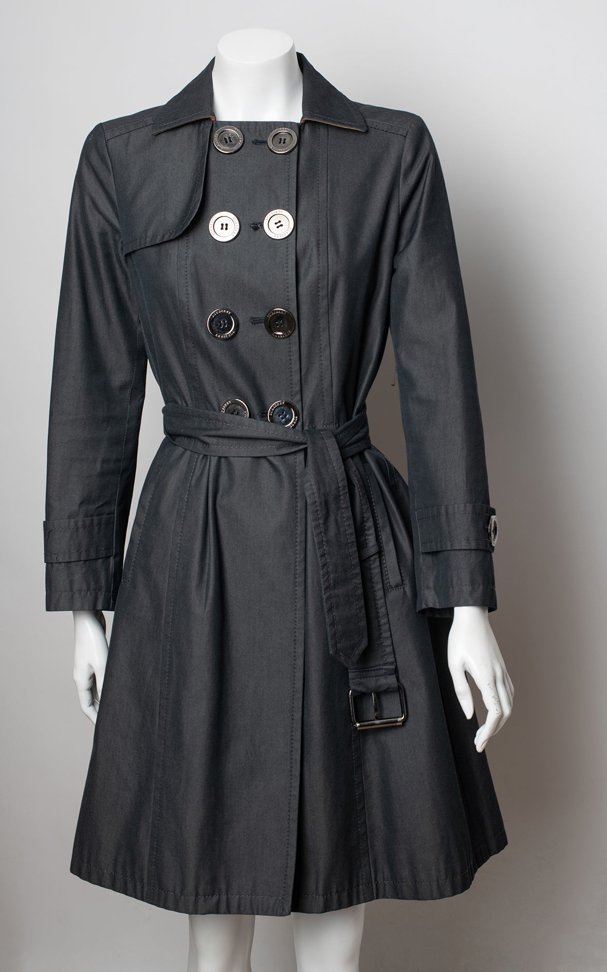 Gabardina azul/gris