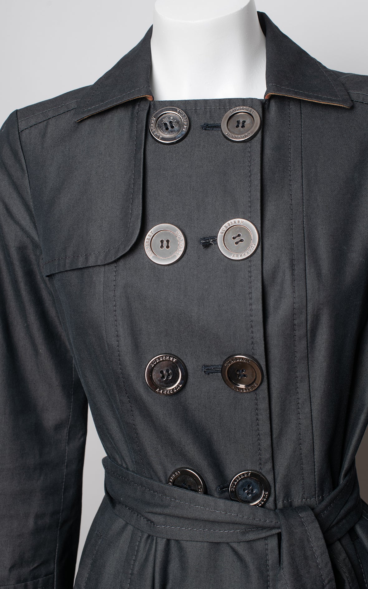 Gabardina azul/gris