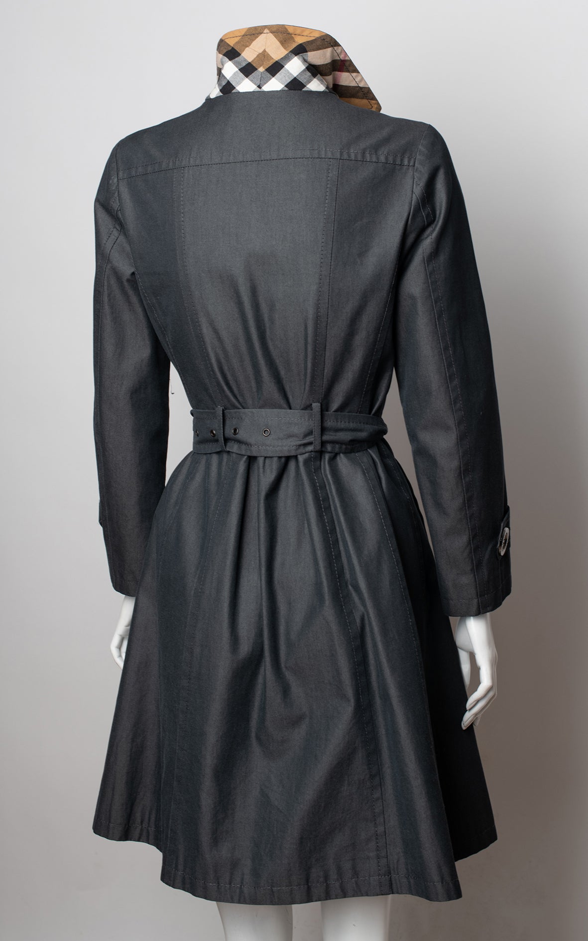 Gabardina azul/gris