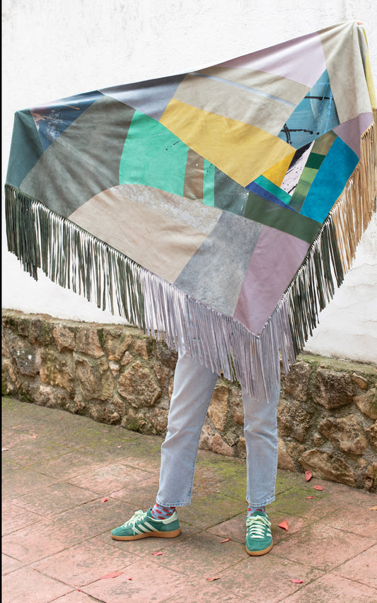 Poncho / maxi chal de ante