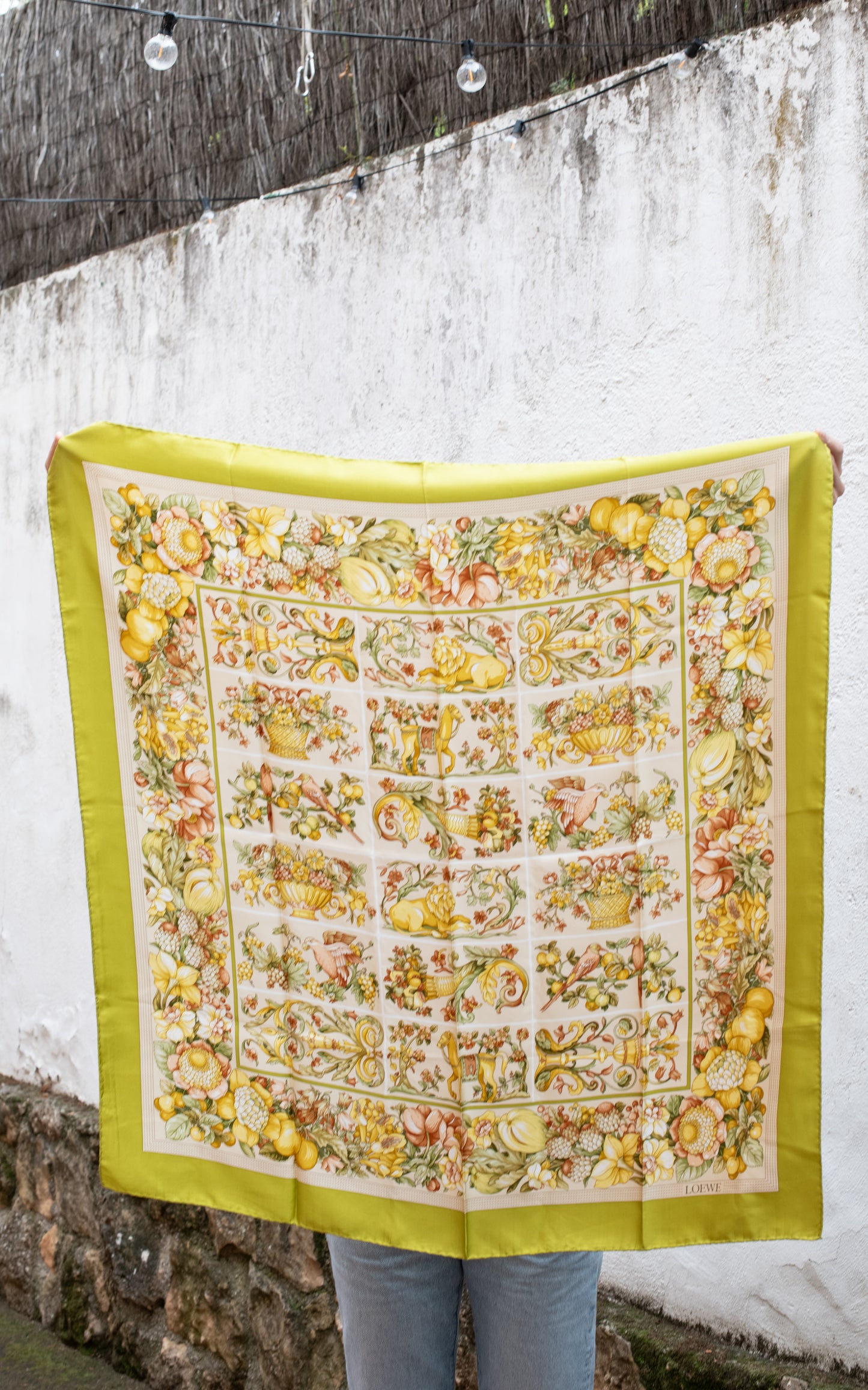 Pañuelo verde limones