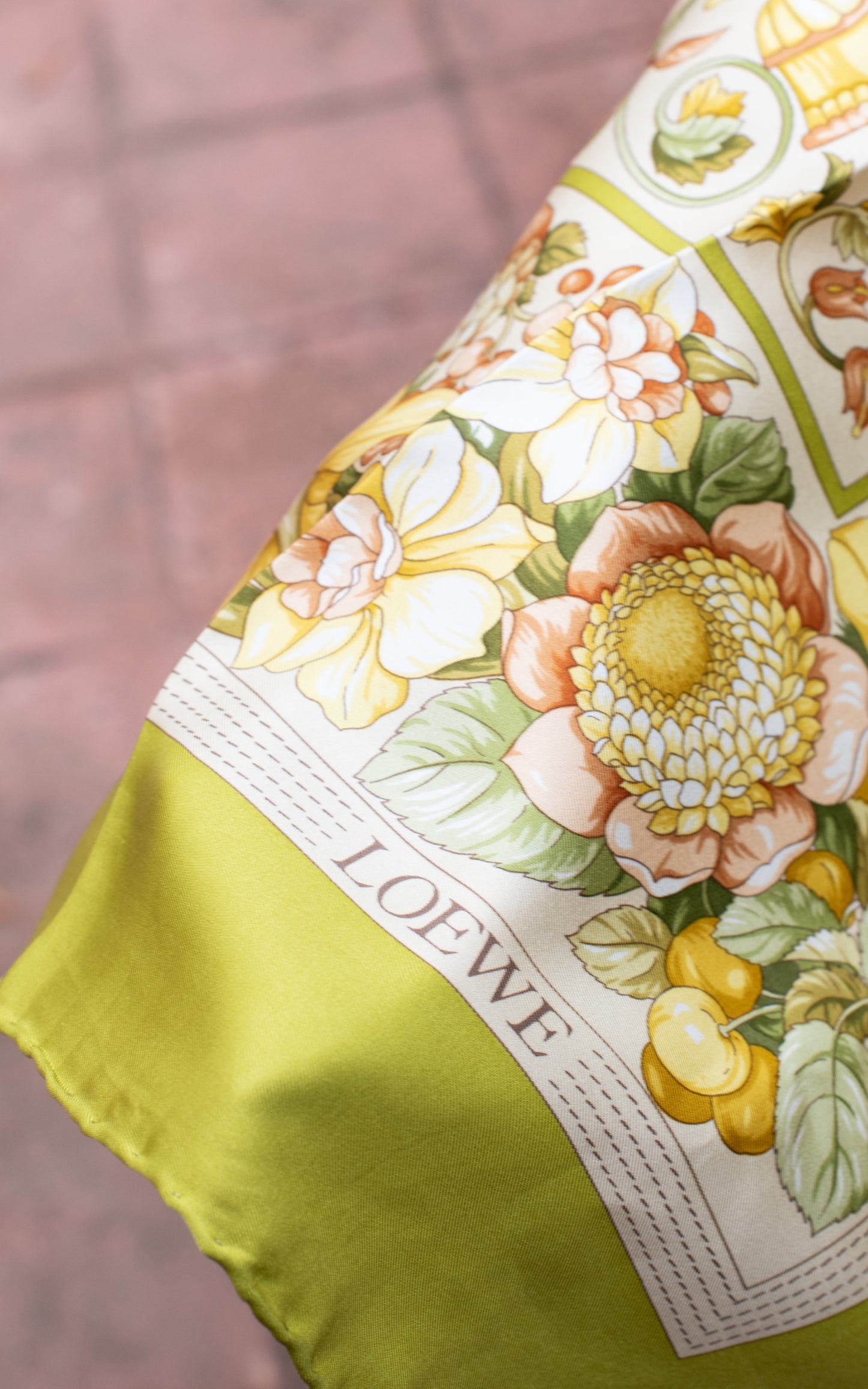 Pañuelo verde limones