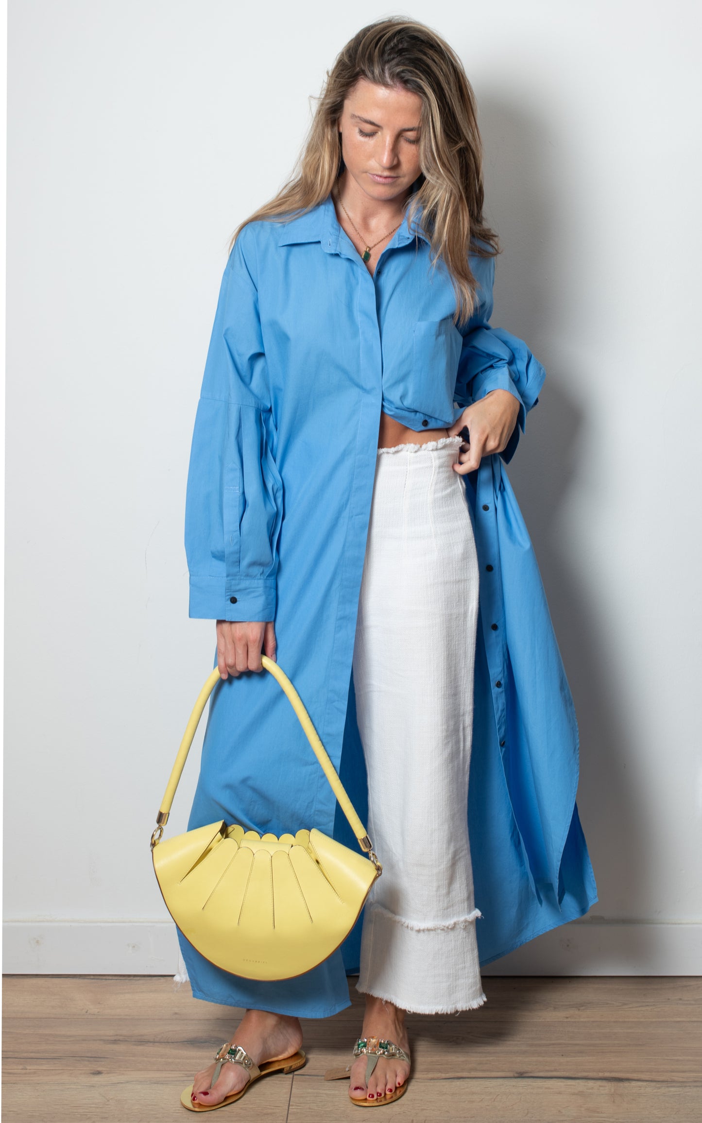 Vestido camisero azul