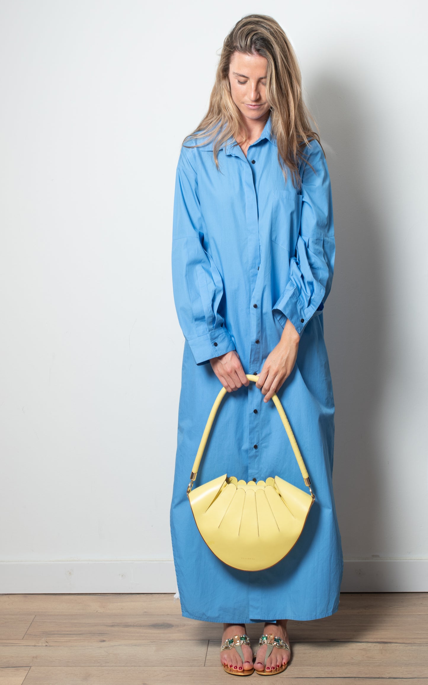 Vestido camisero azul