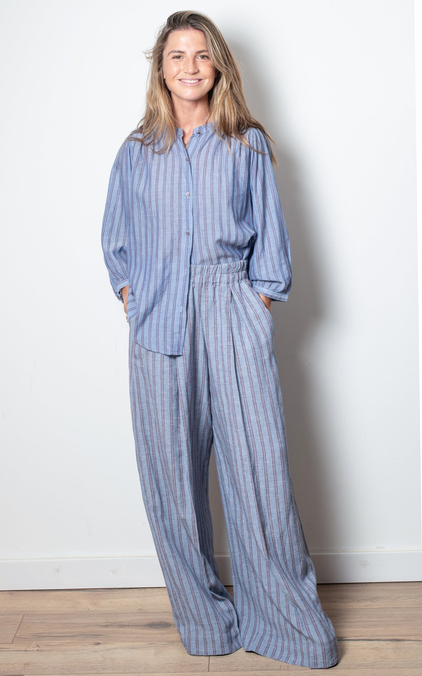 Total look de rayas