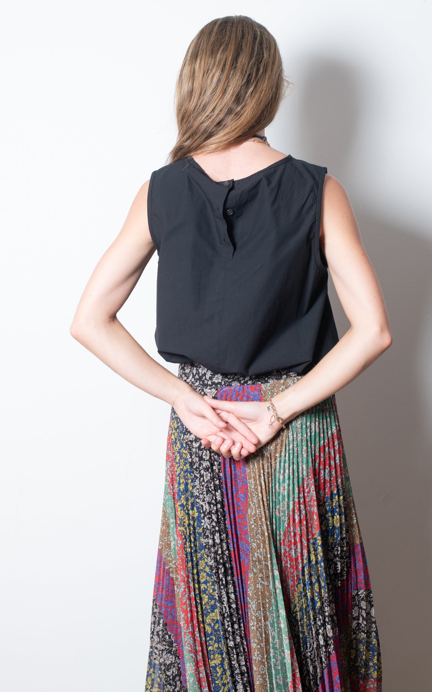 Falda plisada flores