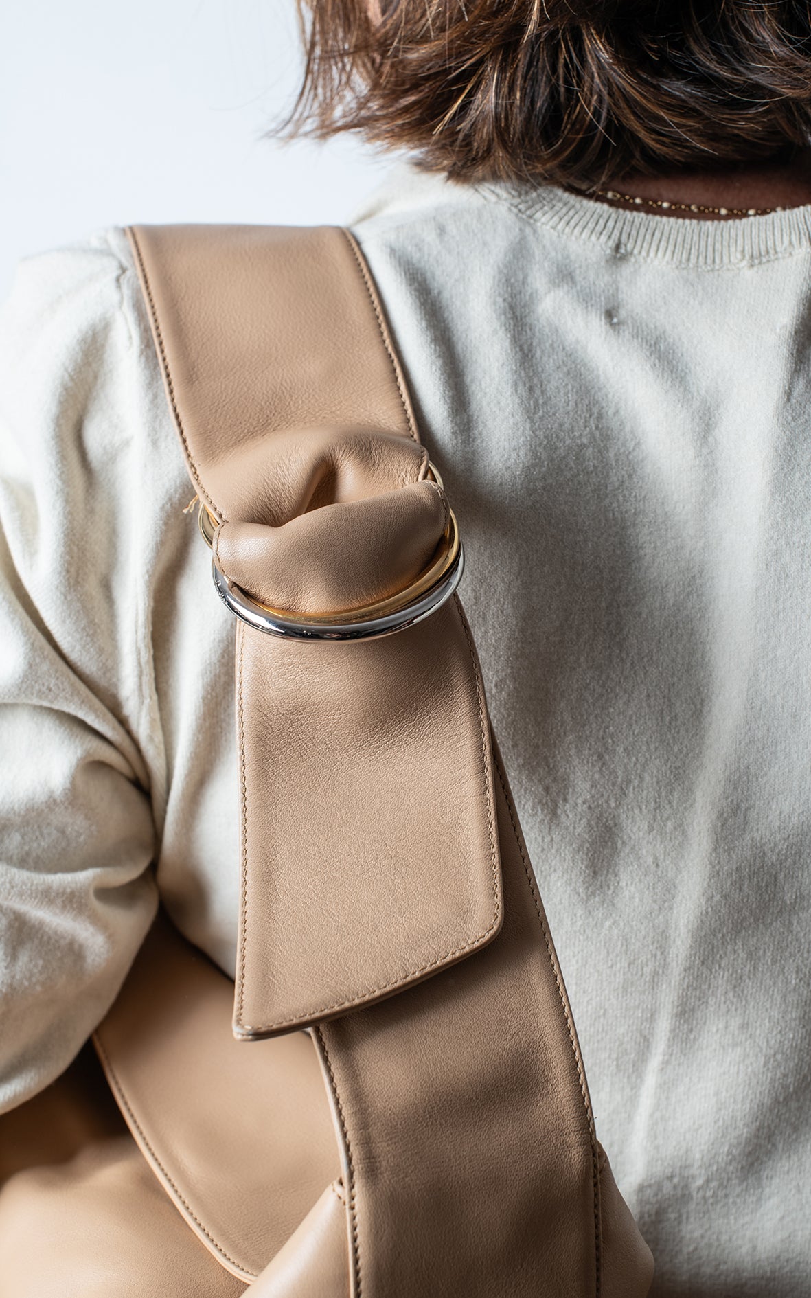 Bolso vainilla hombro