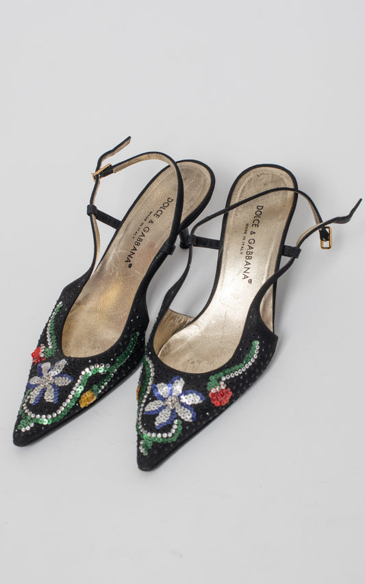 Mules negras abalorios