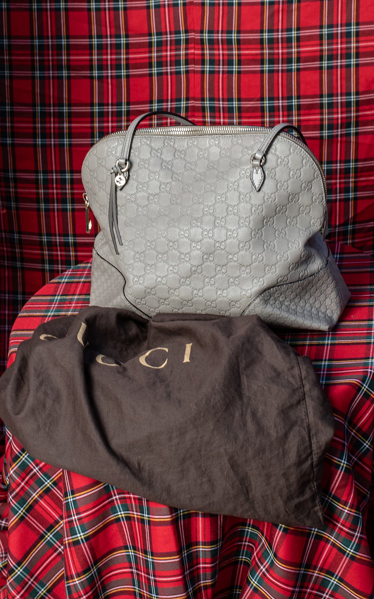 Bolso tote gris Gucci
