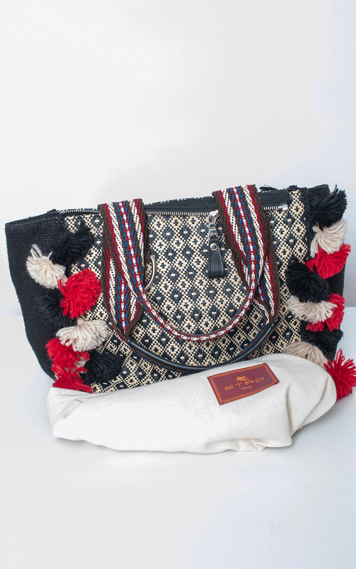 Bolso Etro lona y rafia