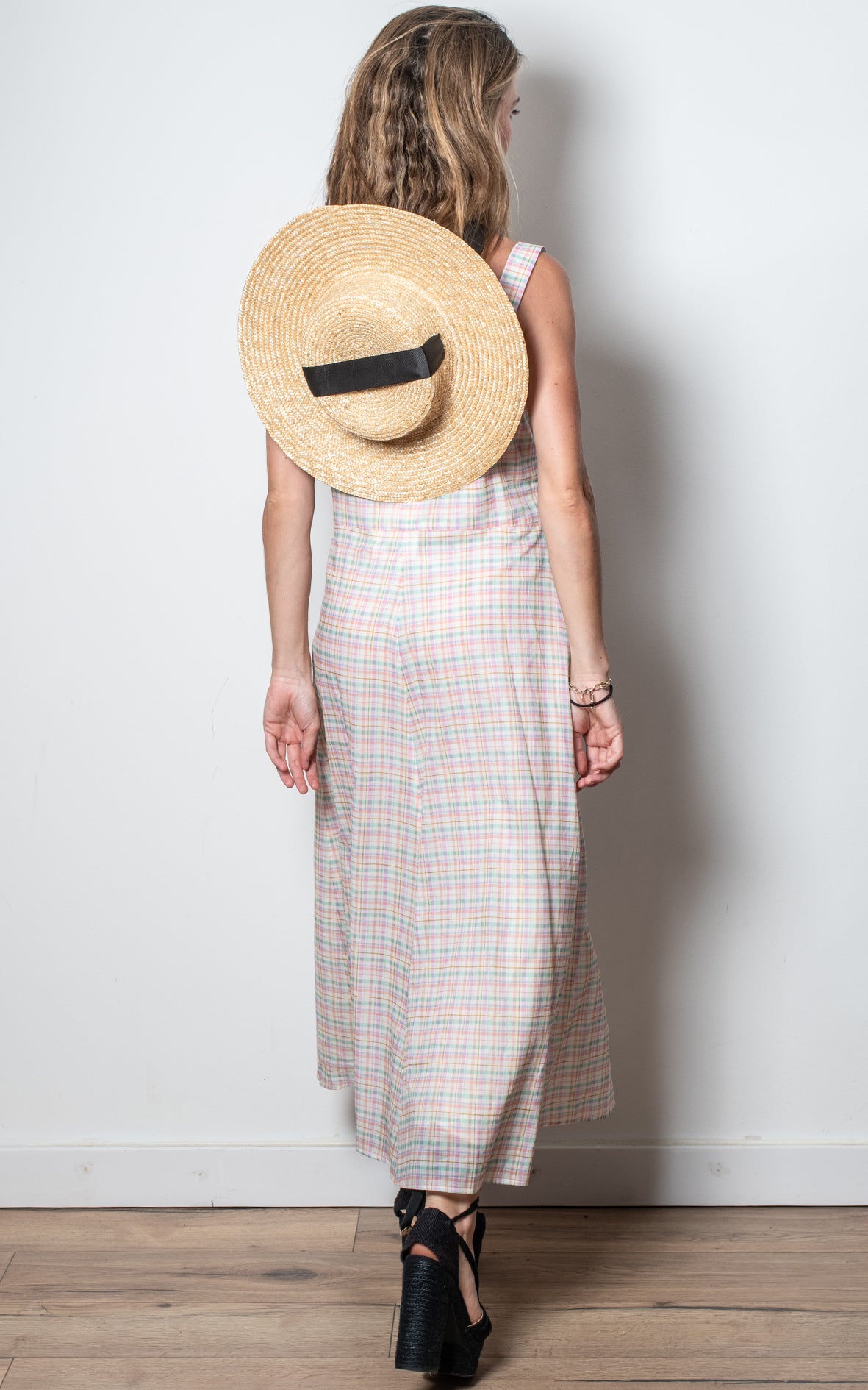 Vestido cuadros pastel