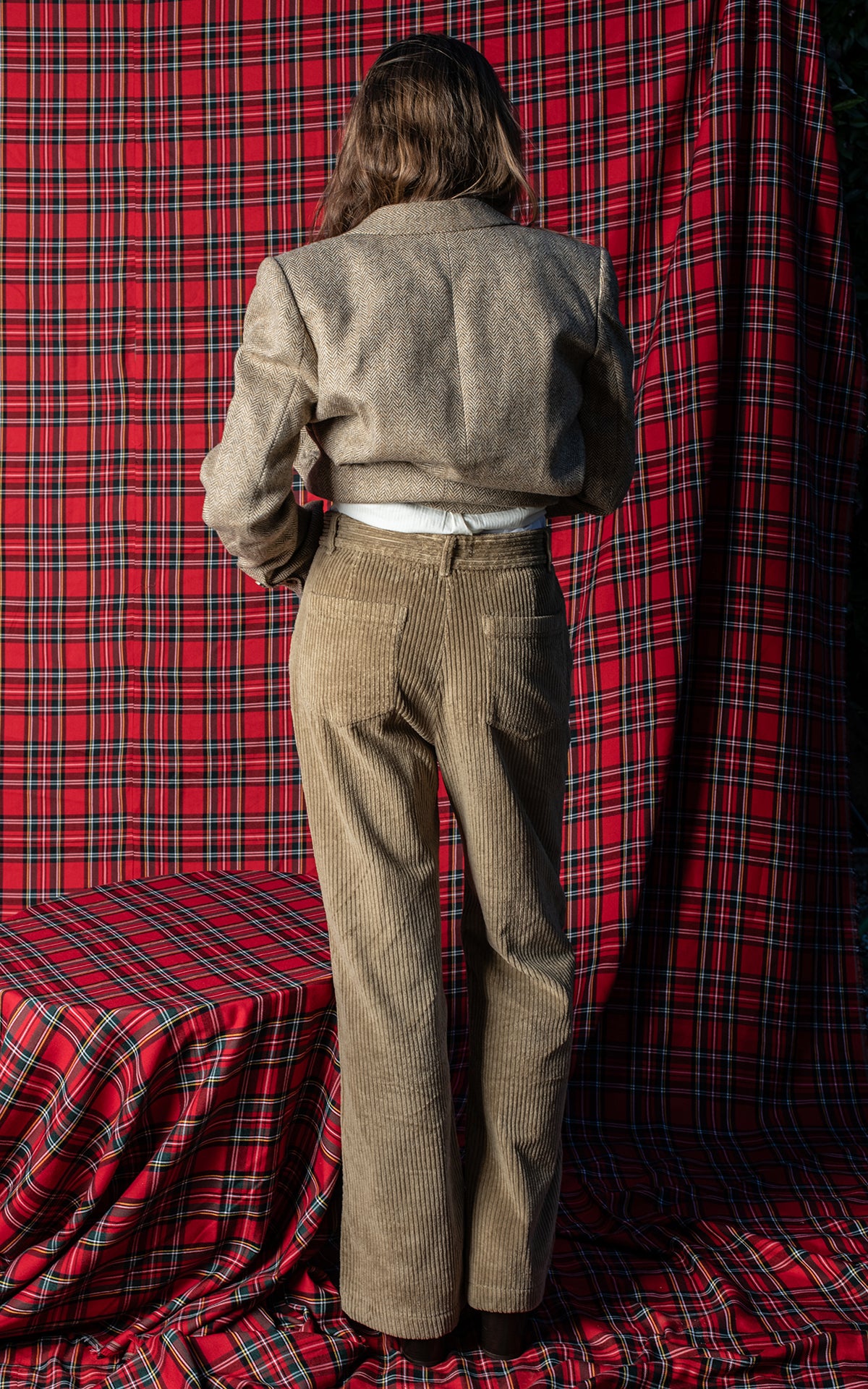 Pantalón de pana gorda beige